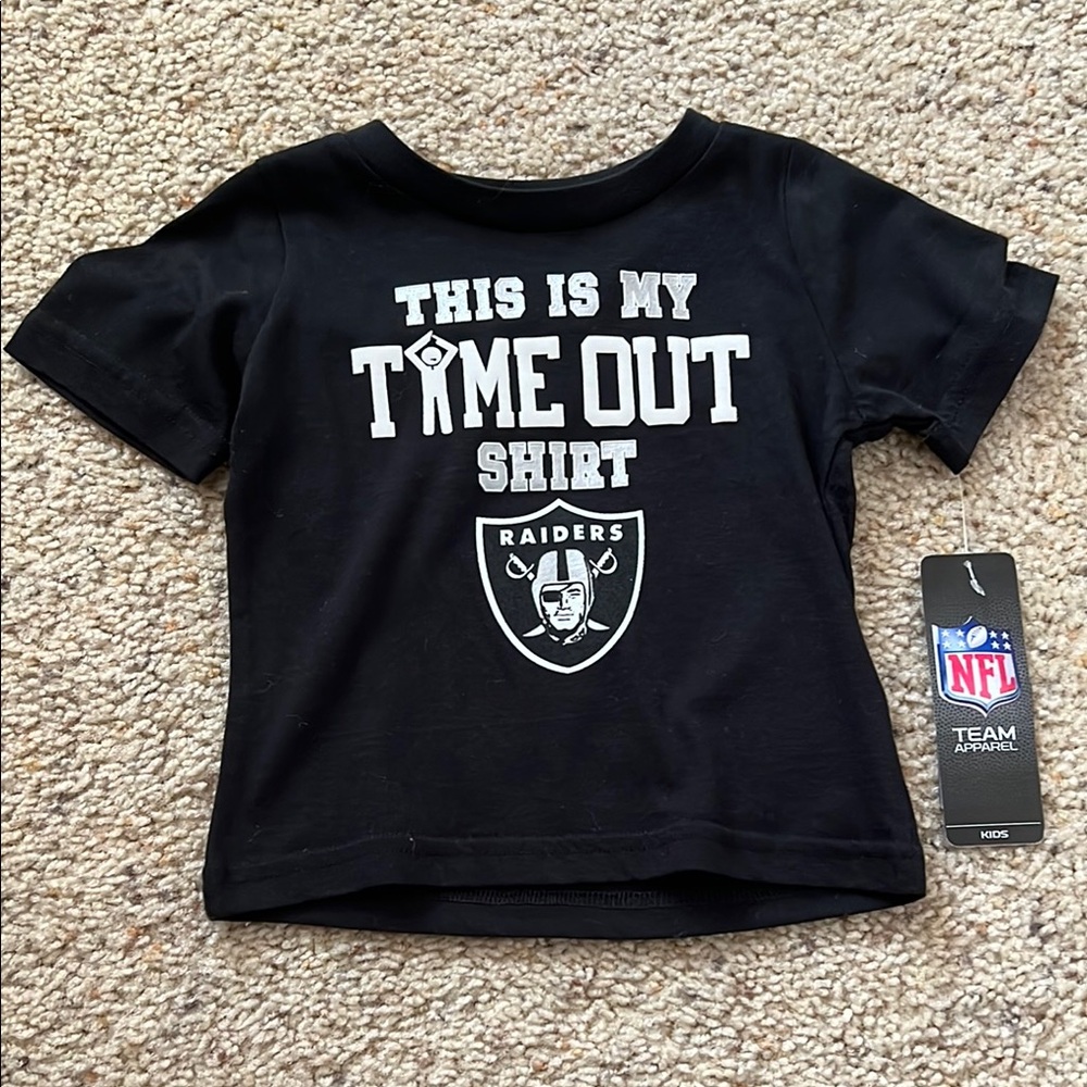 NFL Raiders Kids Black T-Shirt